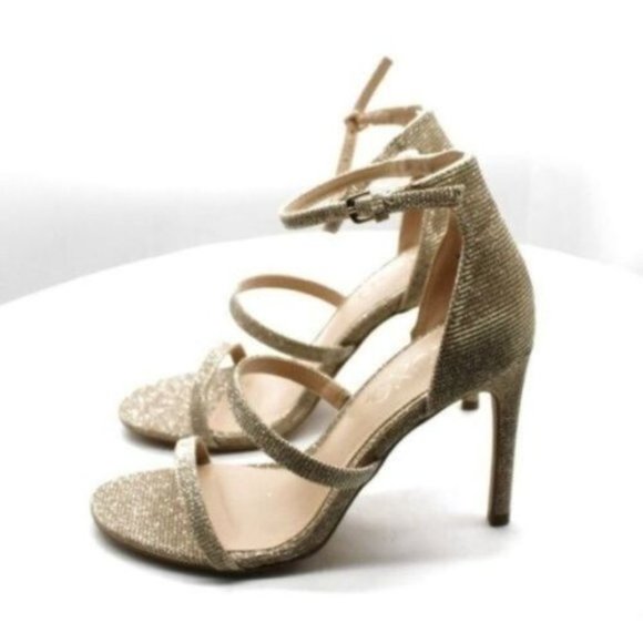 NEW Xoxo Women's Bridgette Strappy Sandals Women's Shoes STILETTO ROSE GOLD NIB - Picture 6 of 7